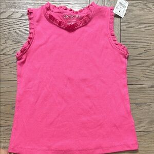 Crewcuts Vibrant Pink Ruffle Tank Top